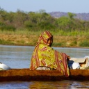 Malgache dans un bateau, Madagascar