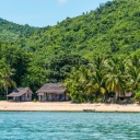 Vue sur la plage de Nosy Be, Madagascar